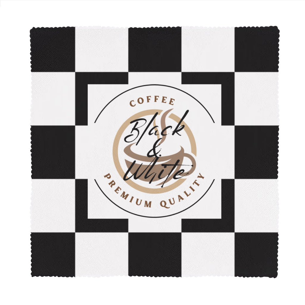 Black and White Coffee Napkins – Reusable Cloth Napkins for Café or Home Use - Napkins -