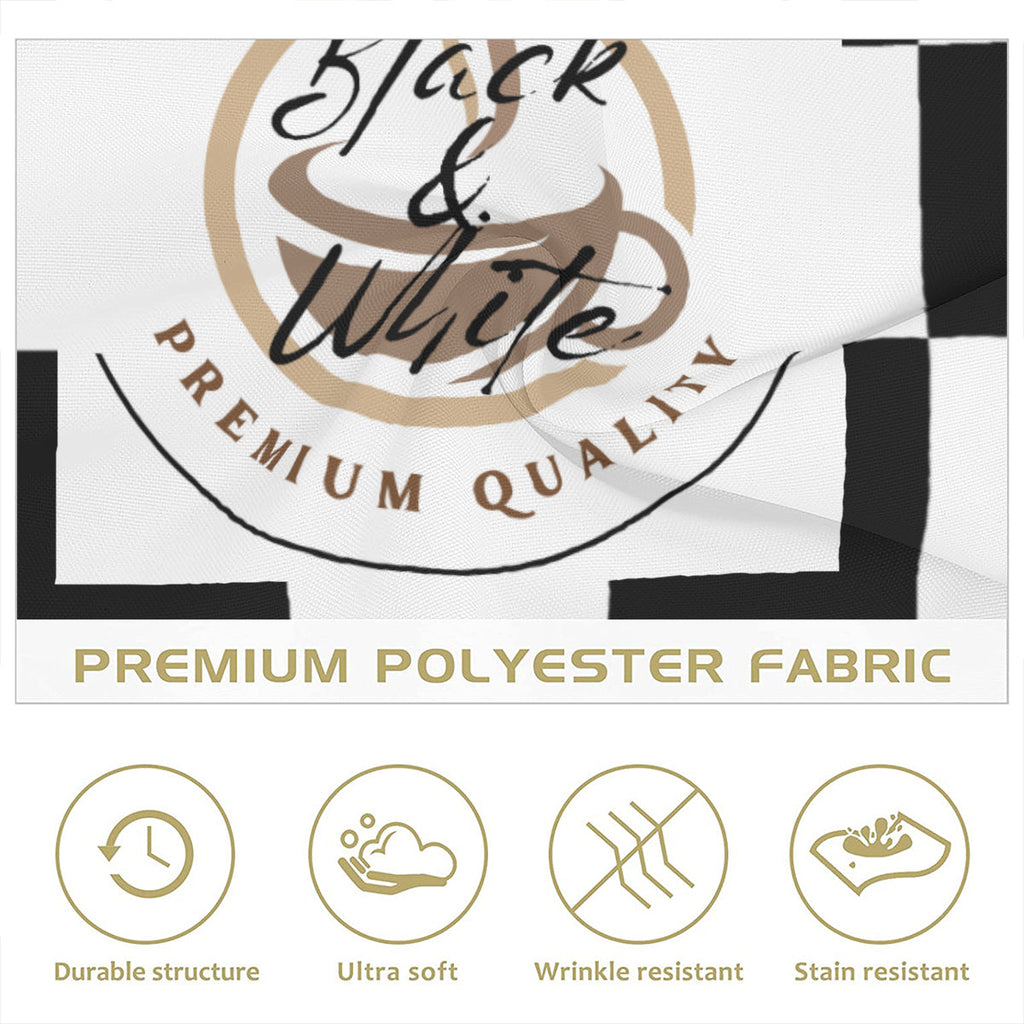 Black and White Coffee Napkins – Reusable Cloth Napkins for Café or Home Use - Napkins -
