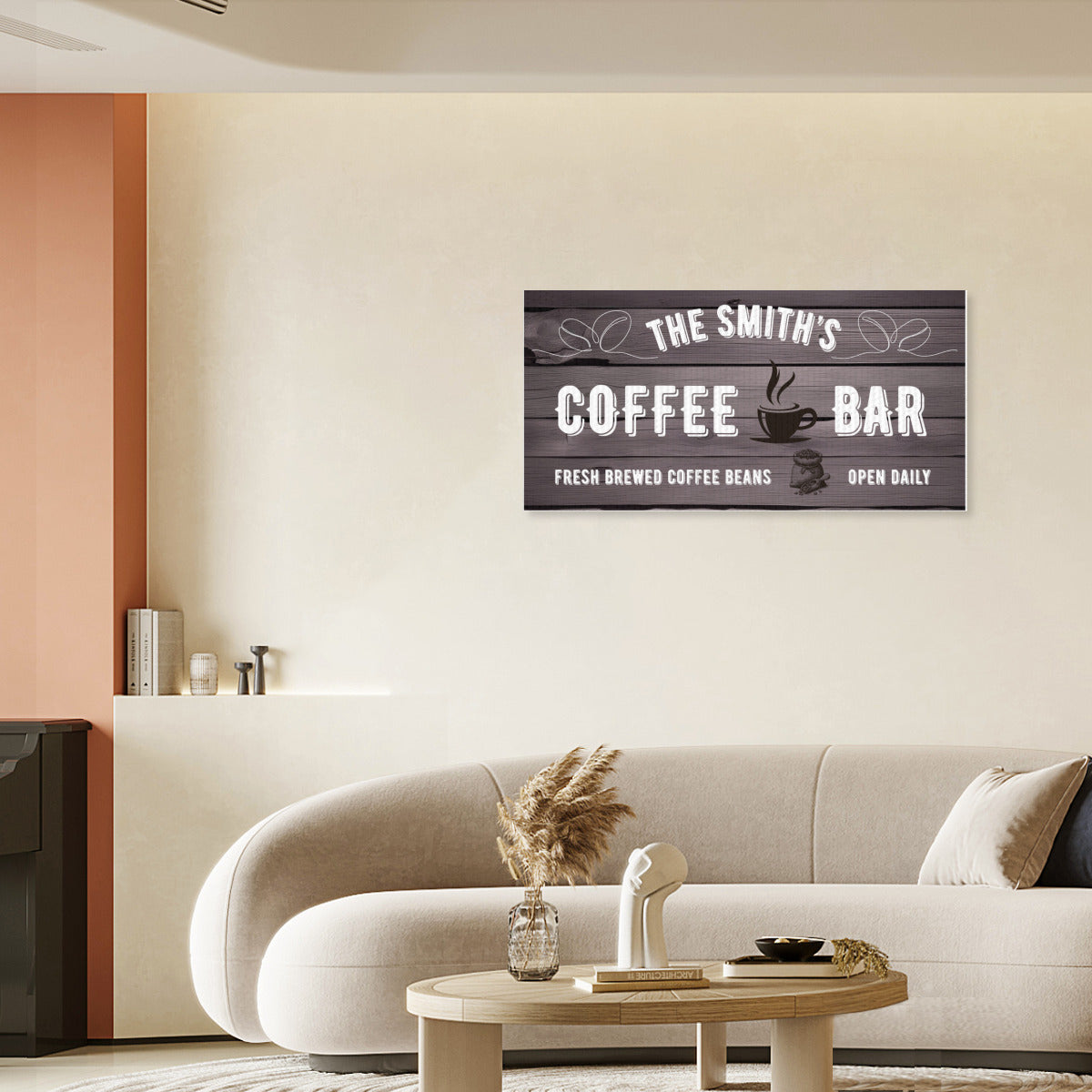 Custom Coffee Bar Canvas Sign – Personalized Wall Art for Kitchen or Café Decor - Decorative painting -