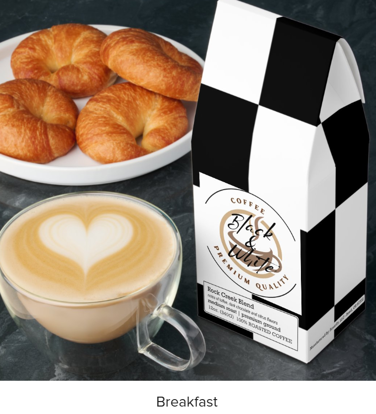 Black and White Coffee Rock Creek Blend