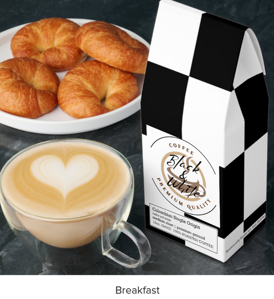 Colombia Single Origin Black And White Coffee