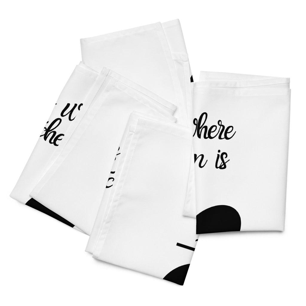 Home is Where the Kitchen Is Cloth Napkins, Kitchen Decor, Personalized Napkins, Dining Table Accessories, Housewarming Gift -  -